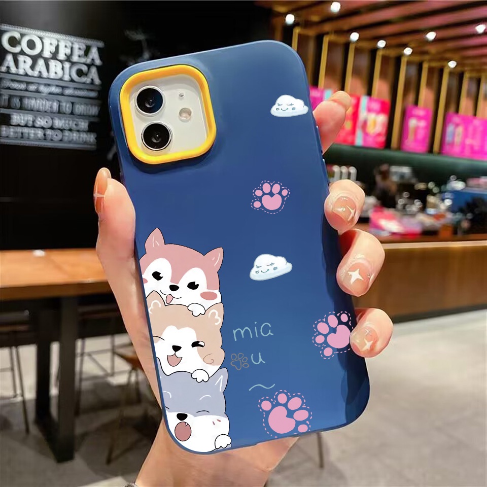 Ốp Điện Thoại silicon Dẻo Hình Mèo / Đám Mây 3 Trong 1 Cho iPhone 14Promax 13 12 11 7Plus X XR 7 8