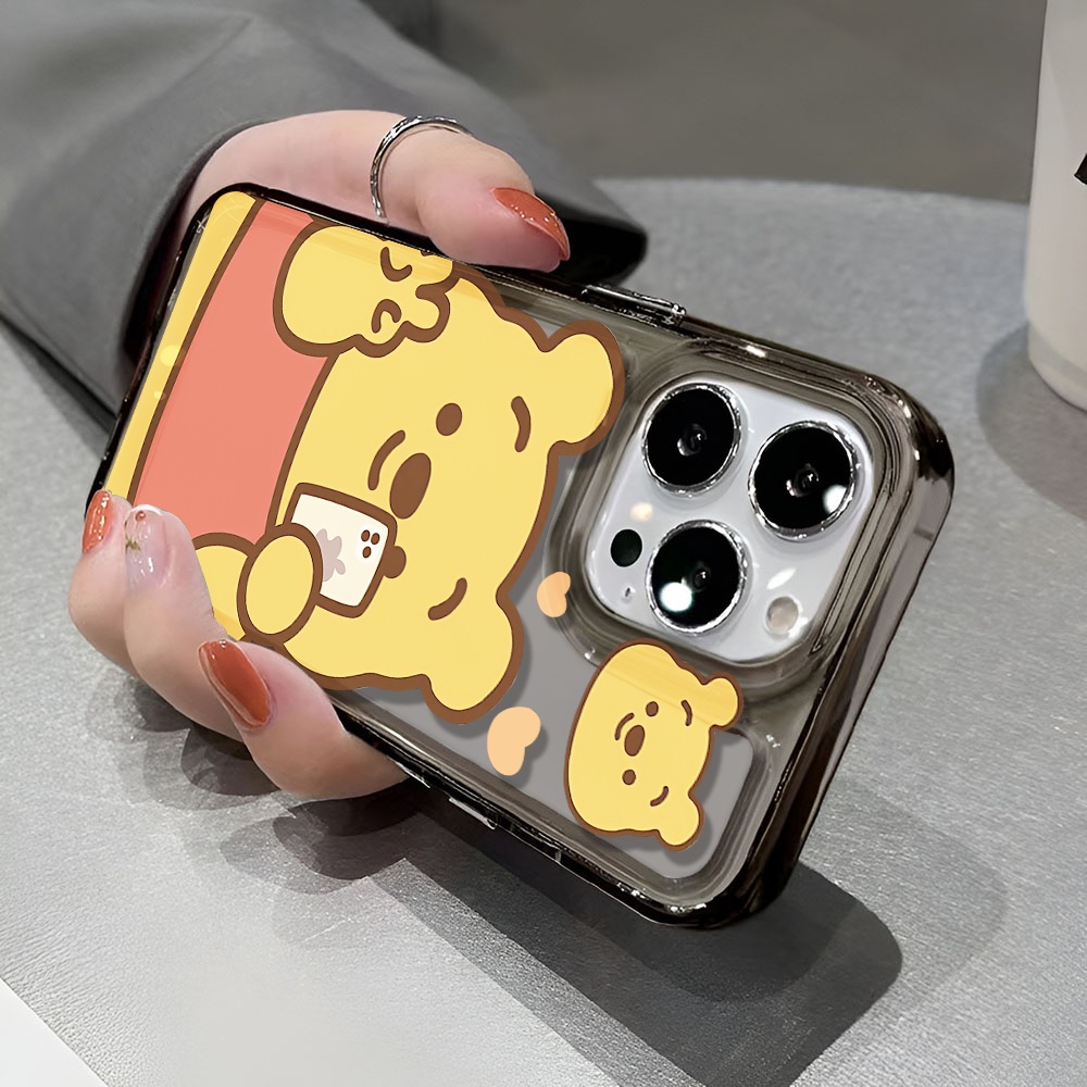 Ốp Điện Thoại Trong Suốt In Hình Gấu Pooh Cho iphone 14 pro max 11 13 12 7 8 Plus X XR XSMax