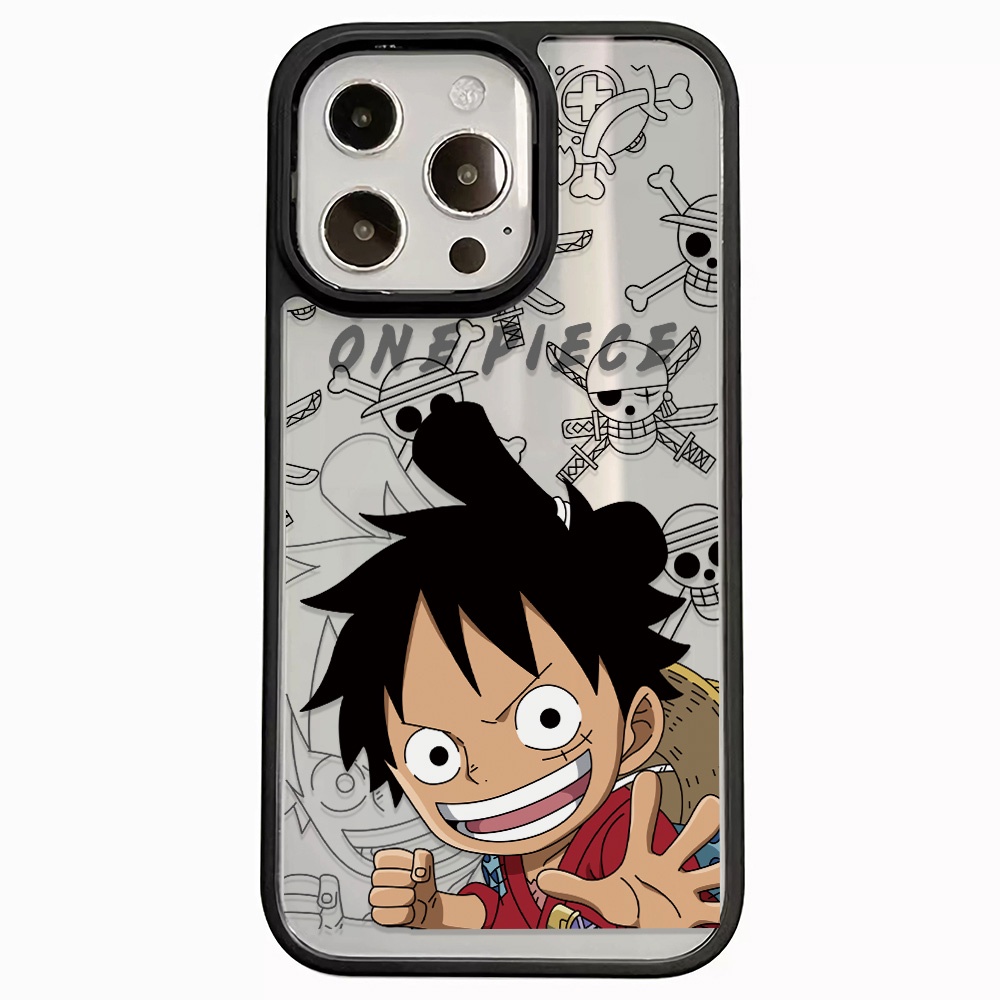 Ốp Điện Thoại Nhựa Acrylic Cứng Trong Suốt Hình Khỉ D Luffy Cho iphone 14 pro Max 11 13 12 7Plus 8 X XS Max