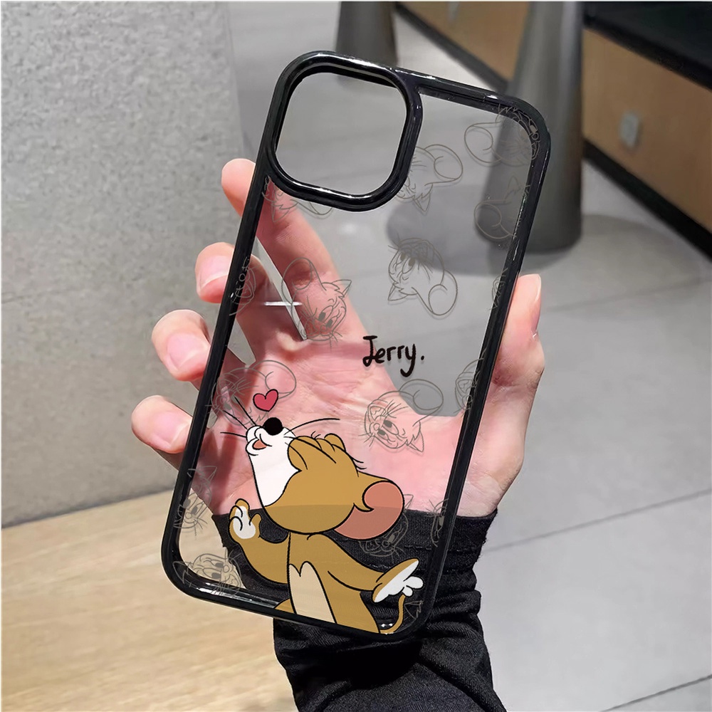 Ốp Điện Thoại Nhựa Acrylic Cứng Trong Suốt In Hình Chuột Hoạt Hình Cho iphone 14 pro Max 11 13 12 7Plus 8 X XS Max