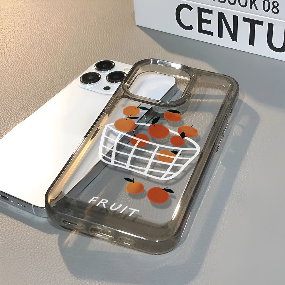 Ốp Điện Thoại Trong Suốt In Hình Quả Cam Cho iphone 14 pro max 11 13 12 7 8 Plus X XR XSMax