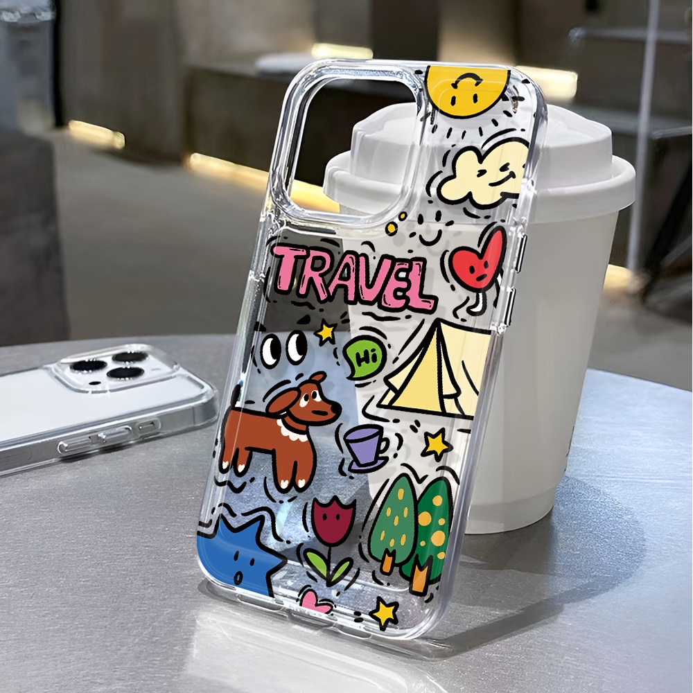 Ốp Điện Thoại Trong Suốt In Hình Chú Chó Cho iphone 14 pro max 11 13 12 7 8 Plus X XR XSMax