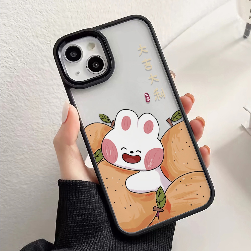 Ốp Điện Thoại Acrylic Cứng Trong Suốt In Chữ Chúc May Mắn Thời Trang Cho iphone 14 pro Max 11 13 12 7Plus 8 X XS Max