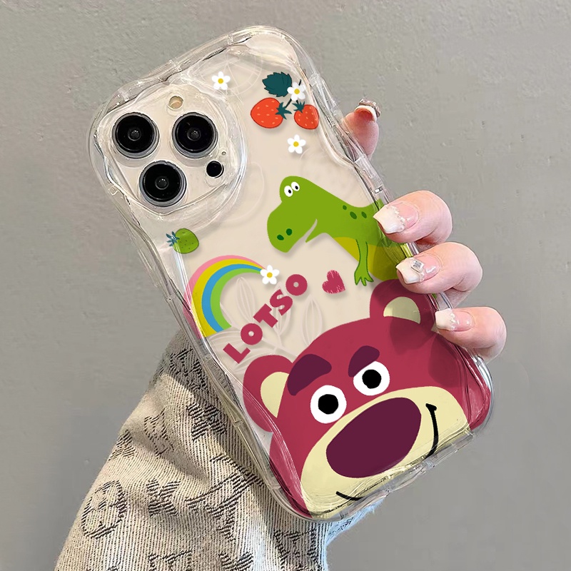 Ốp Điện Thoại Mềm Trong Suốt Họa Tiết Lotso Khủng Long Cho iphone 14 pro Max 11 13 12 7Plus 8 X XS Max