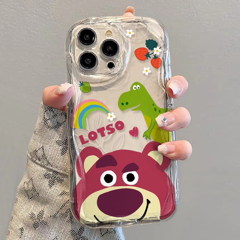 Ốp Điện Thoại Mềm Trong Suốt Họa Tiết Lotso Khủng Long Cho iphone 14 pro Max 11 13 12 7Plus 8 X XS Max