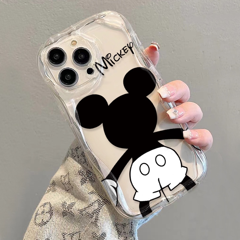 Ốp Điện Thoại Dẻo Trong Suốt Họa Tiết Hoạt Hình Mickey Dễ Thương Cho iphone 14 pro Max 11 13 12 7Plus 8 X XS Max