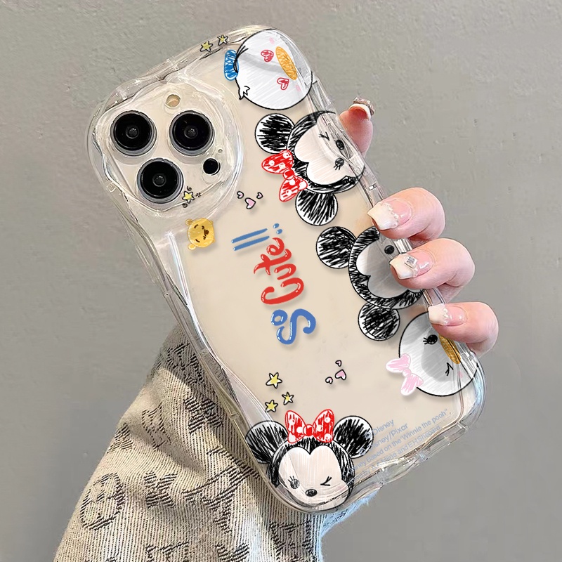 Ốp Điện Thoại Mềm Trong Suốt Họa Tiết Winnie the Pooh Cho iphone 14 pro Max 11 13 12 7Plus 8 X XS Max