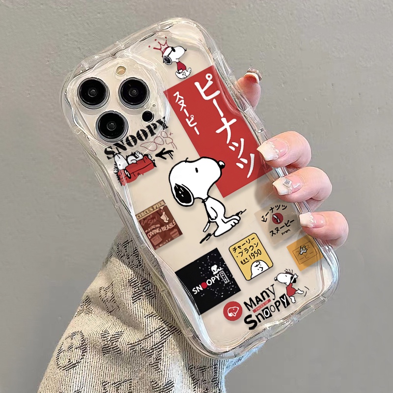 Ốp Điện Thoại Dẻo Trong Suốt Họa Tiết Hoạt Hình Snoopy Dễ Thương Cho iphone 14 pro Max 11 13 12 7Plus 8 X XS Max
