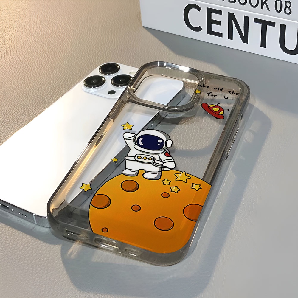 Ốp Điện Thoại Trong Suốt Hình Phi Hành Gia Hoạt Hình Cho iphone 14 pro max 11 13 12 7 8 Plus X XR XSMax
