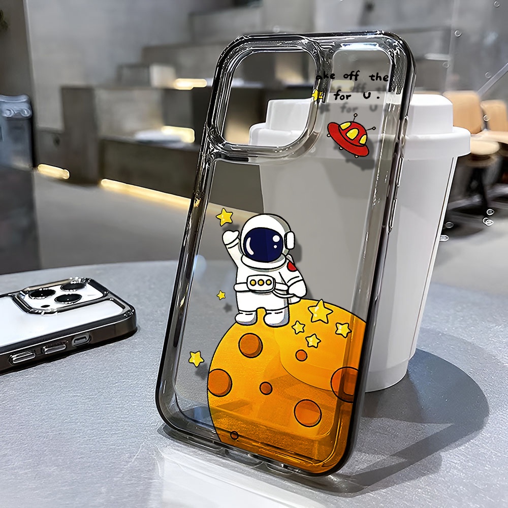 Ốp Điện Thoại Trong Suốt Hình Phi Hành Gia Hoạt Hình Cho iphone 14 pro max 11 13 12 7 8 Plus X XR XSMax