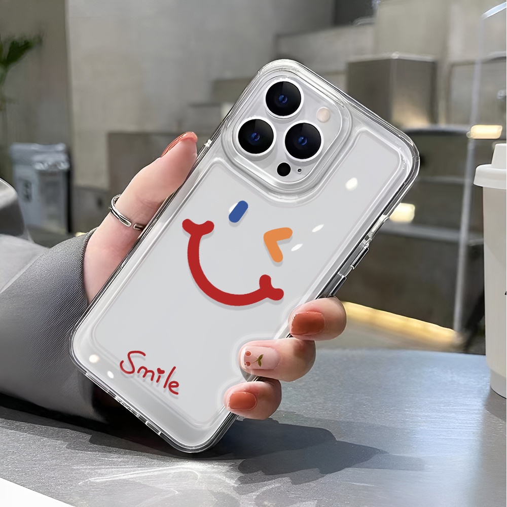 Ốp Điện Thoại Trong Suốt In Hình Mặt Cười Cho iphone 14 pro max 11 13 12 7 8 Plus X XR XSMax