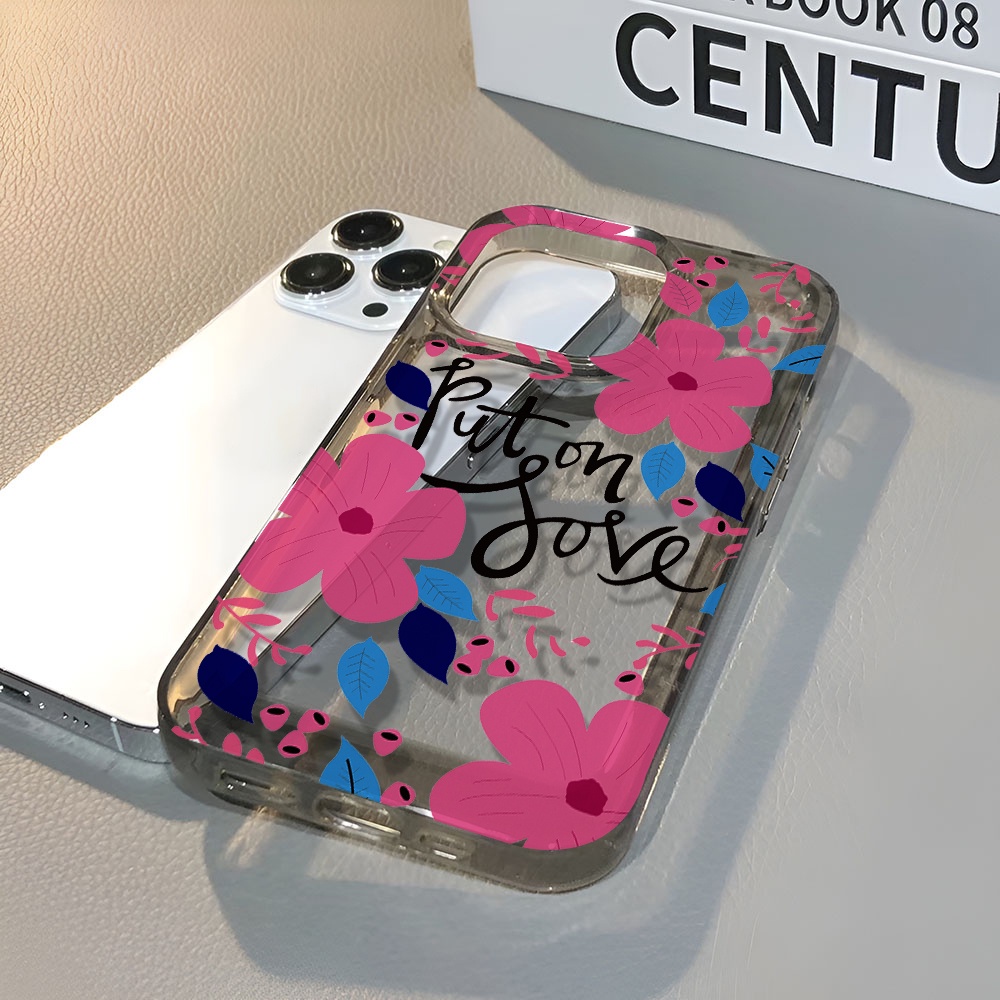 Ốp Điện Thoại Trong Suốt Họa Tiết Hoa Thời Trang Cho iphone 14 pro max 11 13 12 7 8 Plus X XR XSMax