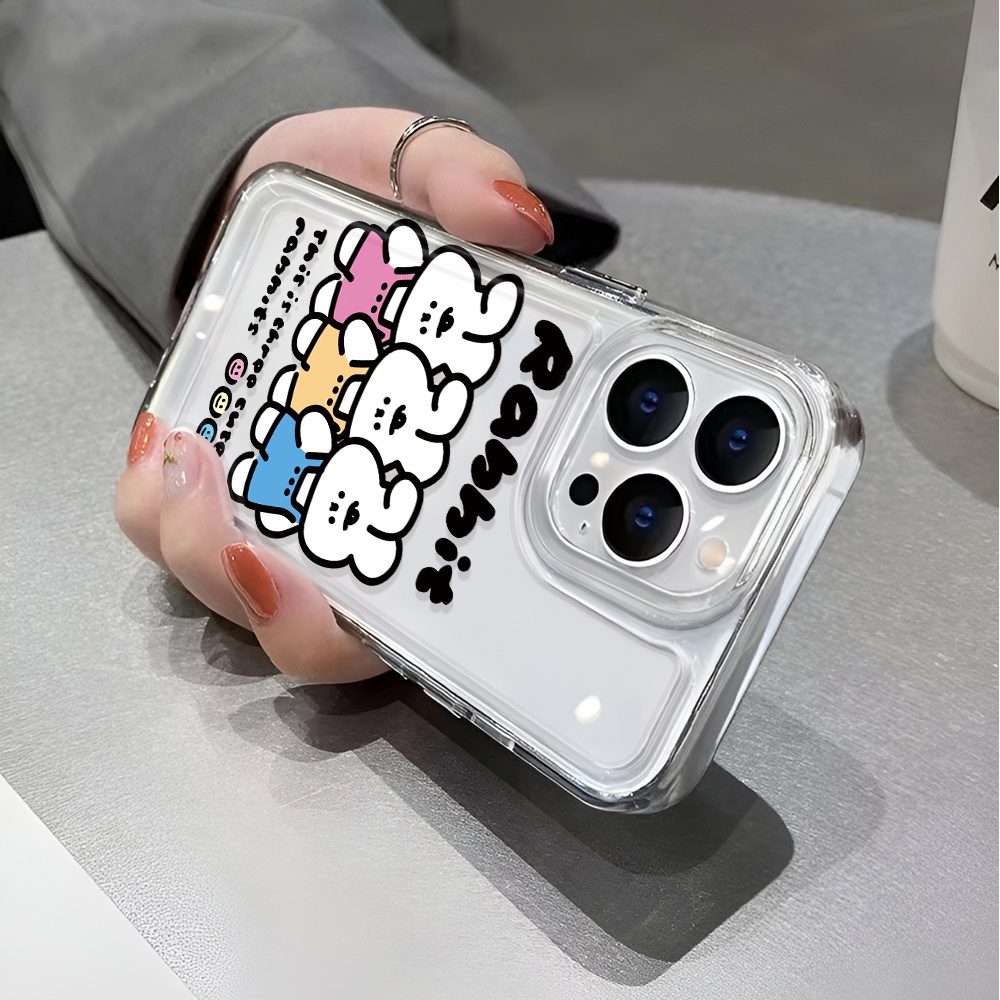 Ốp Điện Thoại Trong Suốt In Hình Thỏ Hoạt Hình Cho iphone 14 pro max 11 13 12 7 8 Plus X XR XSMax