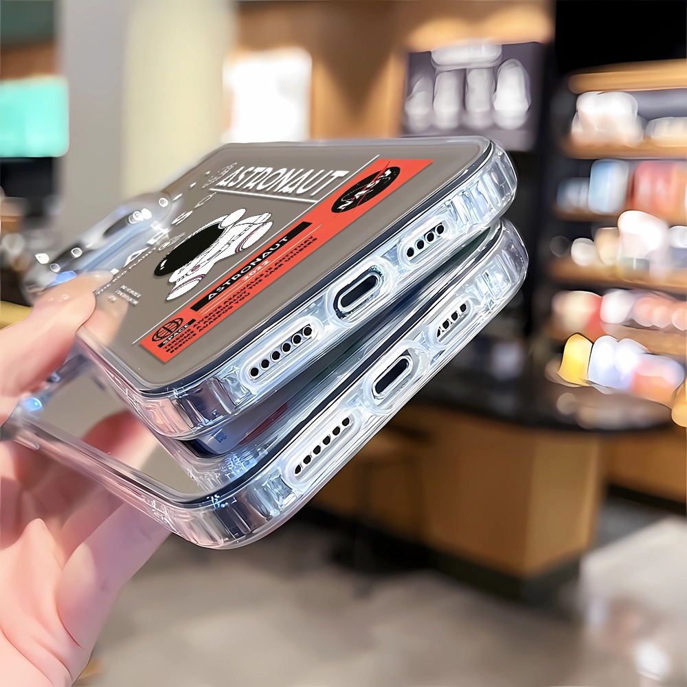 Ốp Điện Thoại Tráng Gương Họa Tiết NASA Cho iphone 14 pro max 11 12 13 8 7 Plus X XR XSMax