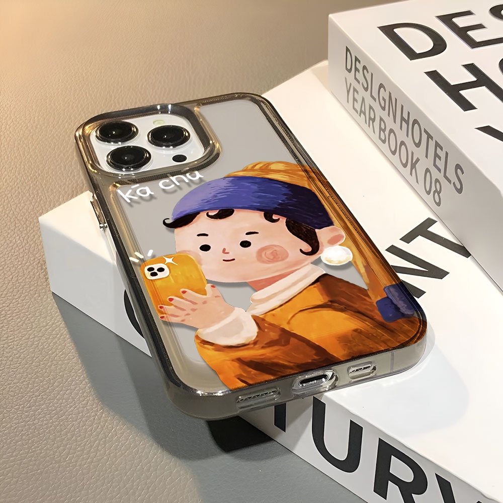 Ốp Điện Thoại Trong Suốt In Hình Cô Gái Hoạt Hình Cho iphone 14 pro max 11 13 12 7 8 Plus X XR XSMax