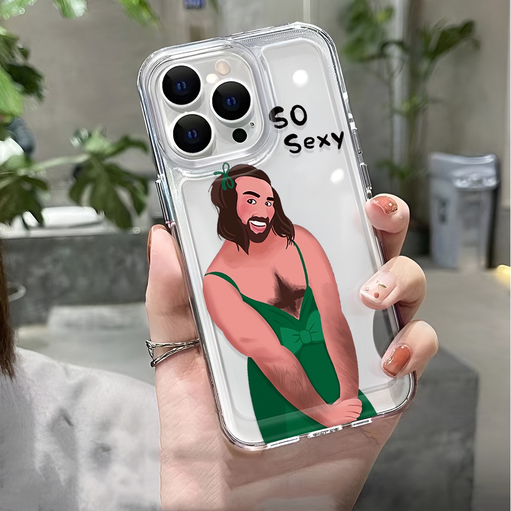 Ốp Điện Thoại Trong Suốt In Hình Cậu Bé Không Gian Vui Nhộn Cho iphone 14 pro max 11 13 12 7 8 Plus X XR XSMax