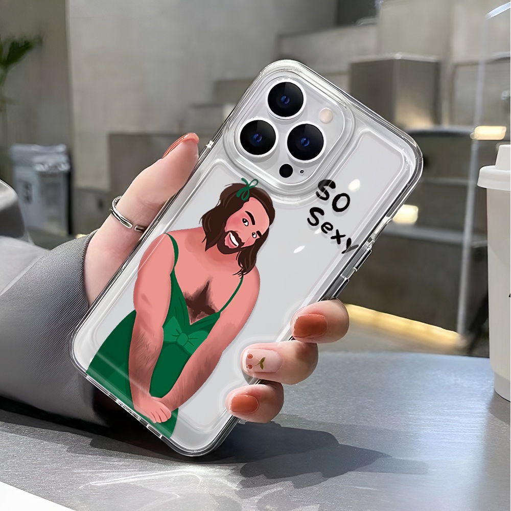 Ốp Điện Thoại Trong Suốt In Hình Cậu Bé Không Gian Vui Nhộn Cho iphone 14 pro max 11 13 12 7 8 Plus X XR XSMax