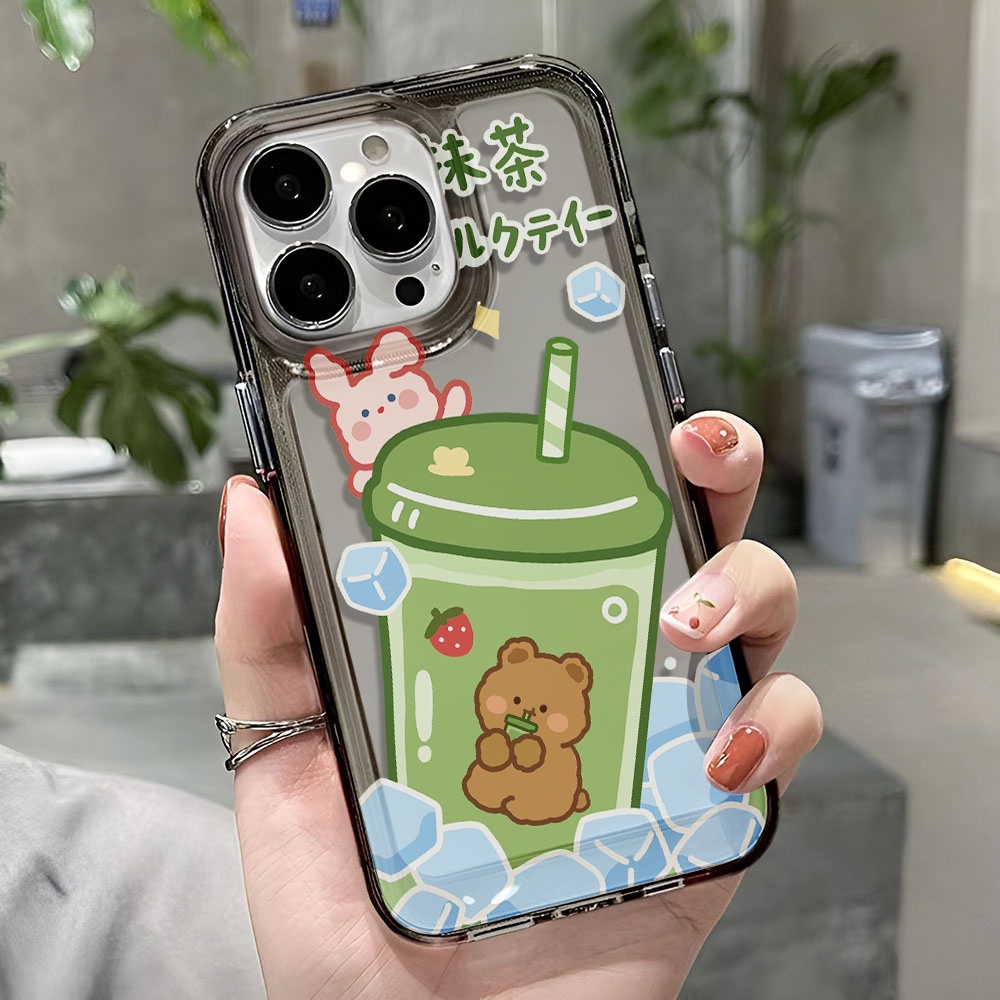 Ốp Điện Thoại Trong Suốt In Hình Gấu Cho iphone 14 pro max 11 13 12 7 8 Plus X XR XSMax