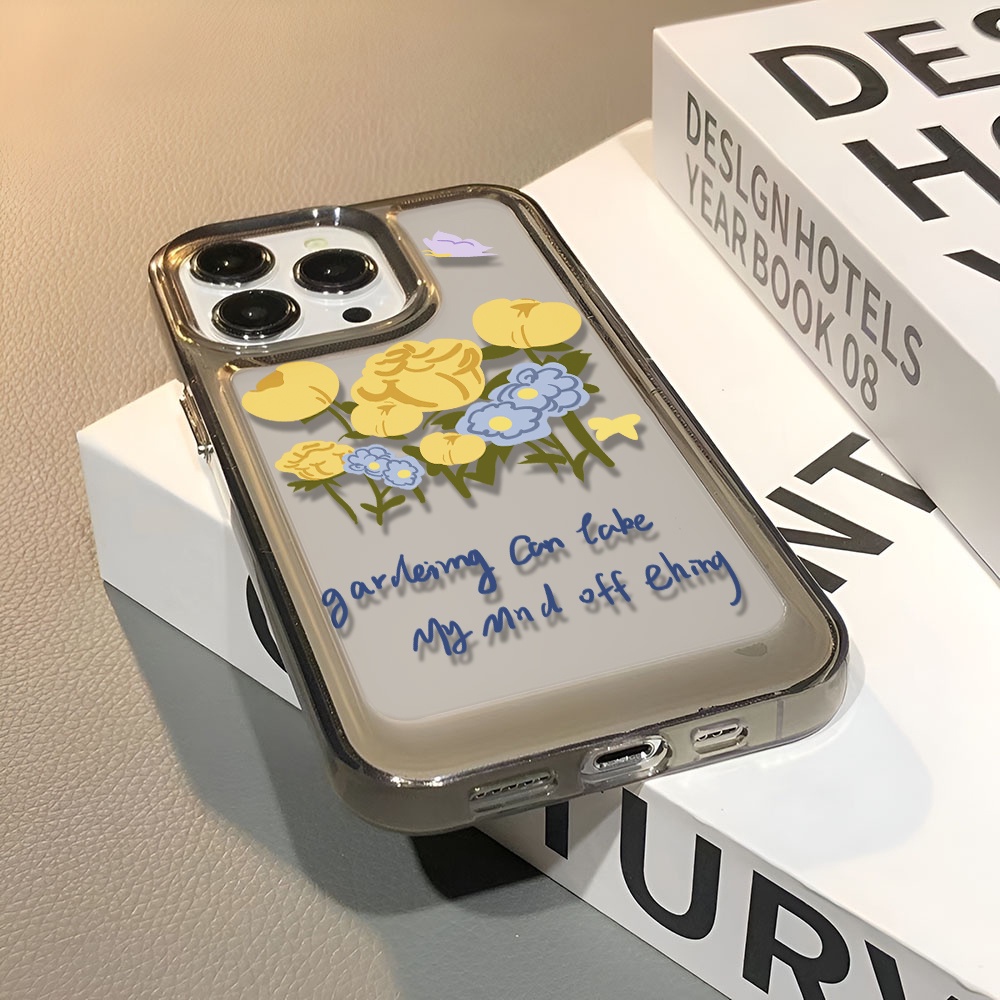 Ốp Điện Thoại Trong Suốt Họa Tiết Hoa Thời Trang Cho iphone 14 pro max 11 13 12 7 8 Plus X XR XSMax