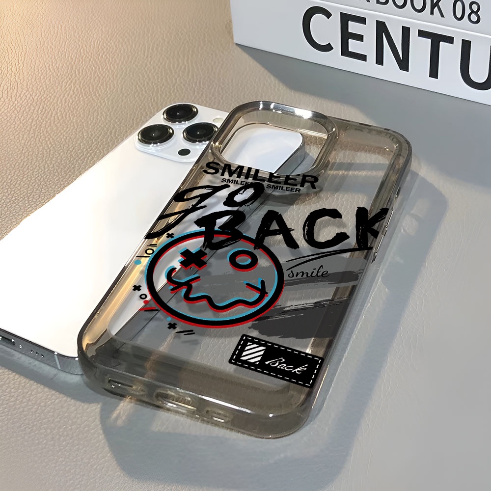 Ốp Điện Thoại Trong Suốt In Hình Khuôn Mặt Vui Nhộn Cho iphone 14 pro max 11 13 12 7 8 Plus X XR XSMax