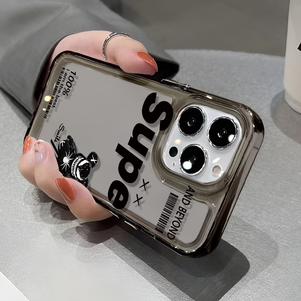 Ốp Điện Thoại Trong Suốt In Hình Gấu Cho iphone 14 pro max 11 13 12 7 8 Plus X XR XSMax