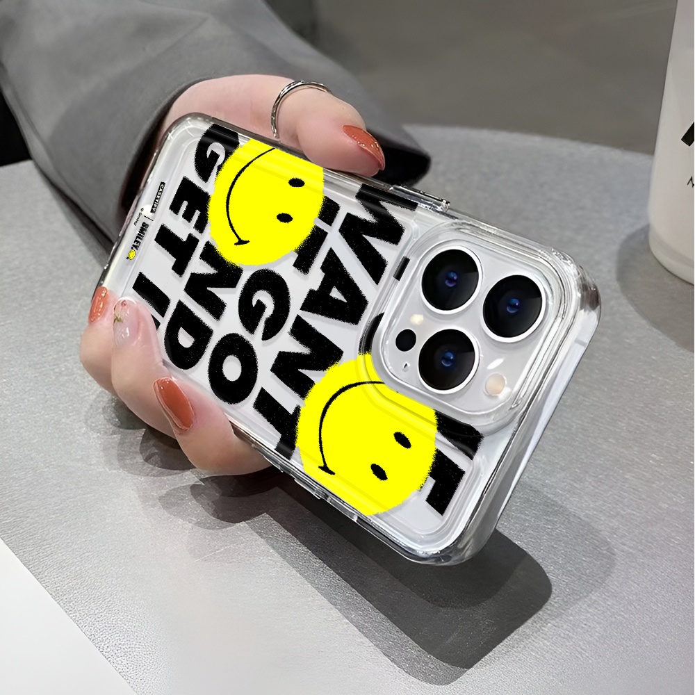 Ốp Điện Thoại Trong Suốt Chống Sốc In Hình Biểu Tượng Cảm Xúc Cho iphone 14 pro max 11 13 12 7 8 Plus X XR XSMax