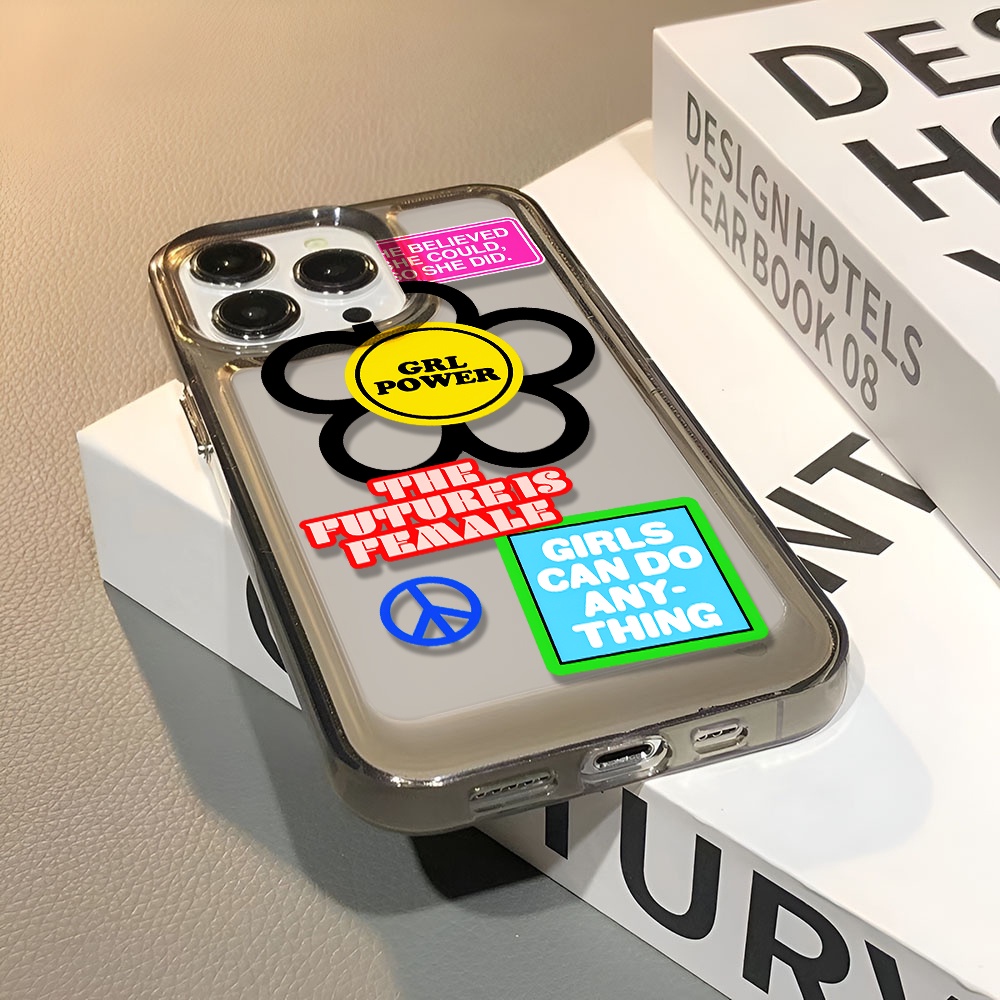 Ốp Điện Thoại Trong Suốt Chống Sốc In Hình Hoa Mặt Cười Cho iphone 14 pro max 11 13 12 7 8 Plus X XR XSMax