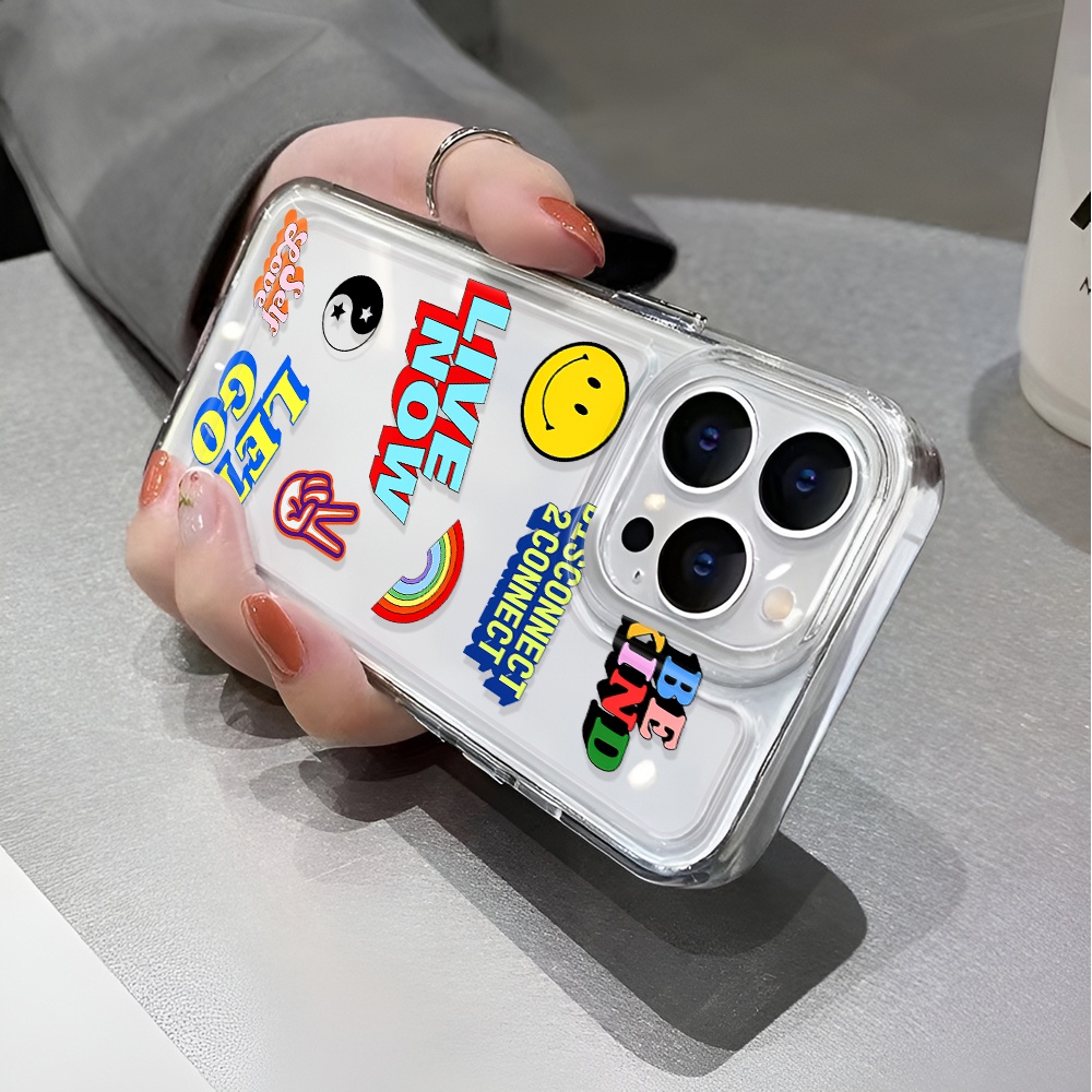 Ốp Điện Thoại Trong Suốt Chống Sốc In Logo Thời Trang Cho iphone 14 pro max 11 13 12 7 8 Plus X XR XSMax