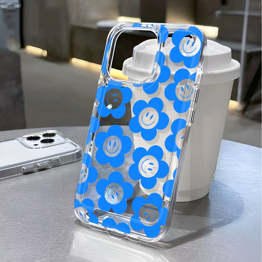 Ốp Điện Thoại Trong Suốt Họa Tiết Hoa Chống Sốc Cho iphone 14 pro max 11 13 12 7 8 Plus X XR XSMax