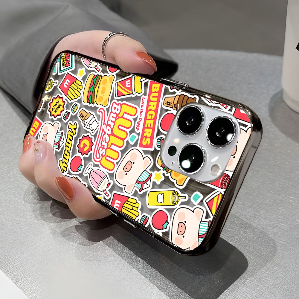 Ốp Điện Thoại Trong Suốt Chống Sốc Hình Thức Ăn Cho iphone 14 pro max 11 13 12 7 8 Plus X XR XSMax