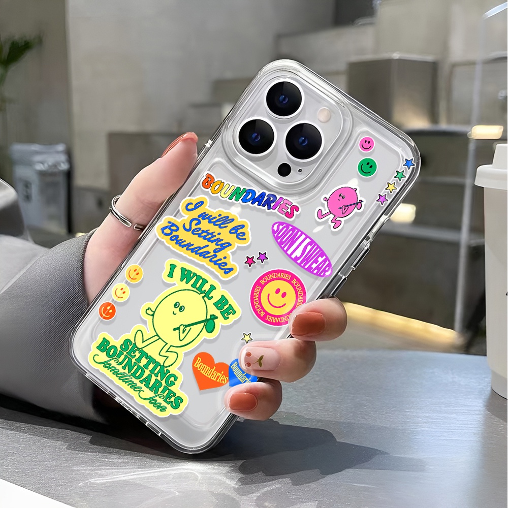 Ốp Điện Thoại Trong Suốt In Hình Mặt Cười Cho iphone 14 pro max 11 13 12 7 8 Plus X XR XSMax