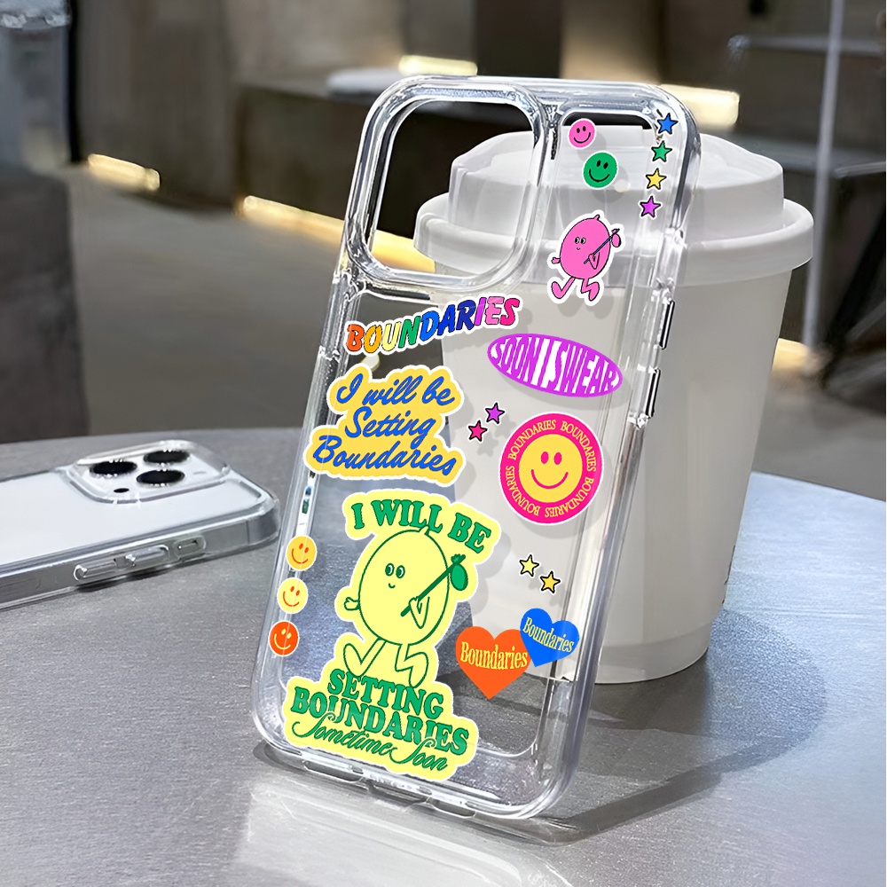 Ốp Điện Thoại Trong Suốt In Hình Mặt Cười Cho iphone 14 pro max 11 13 12 7 8 Plus X XR XSMax