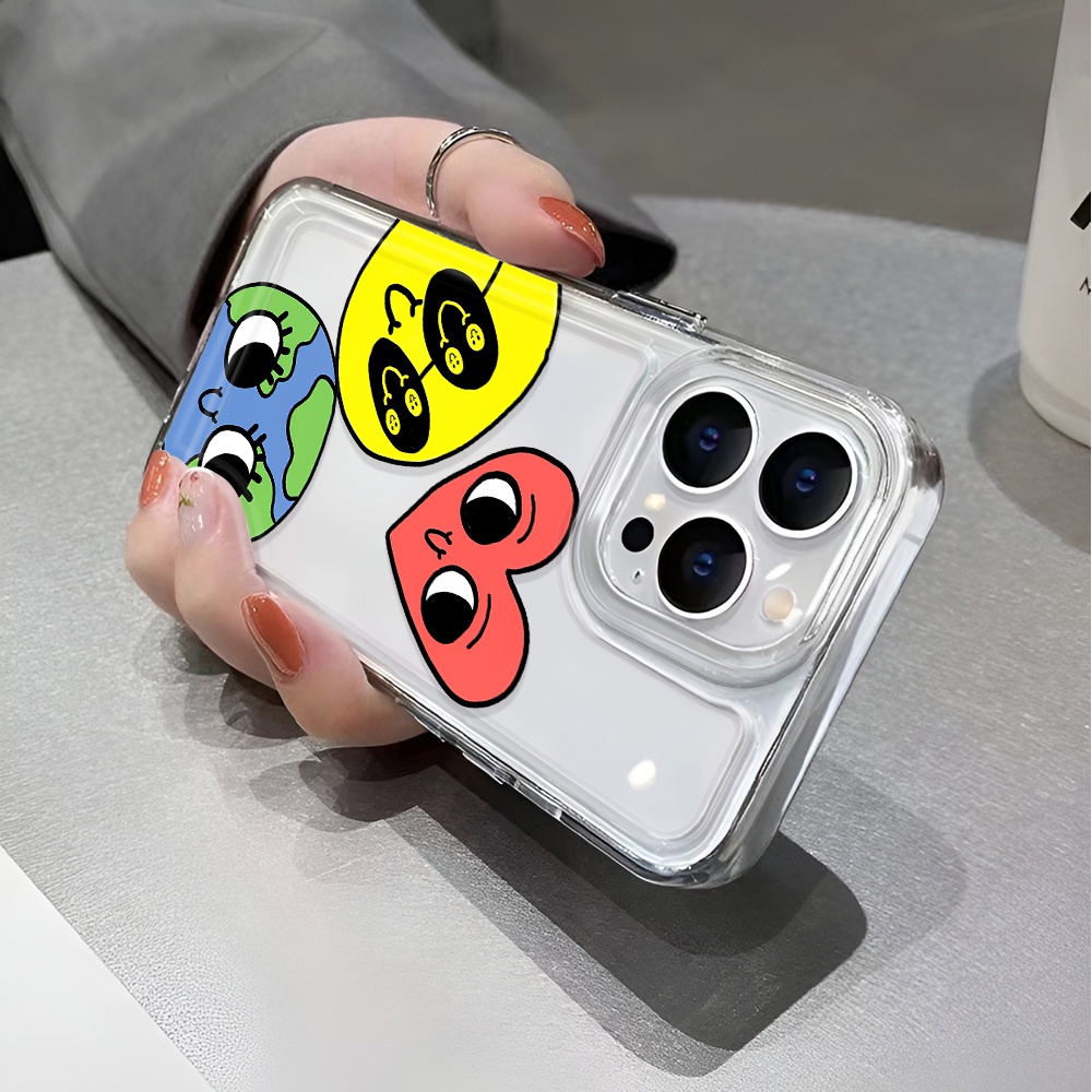 Ốp Điện Thoại Trong Suốt In Hình Mặt Cười Chống Sốc Cho iphone 14 pro max 11 13 12 7 8 Plus X XR XSMax