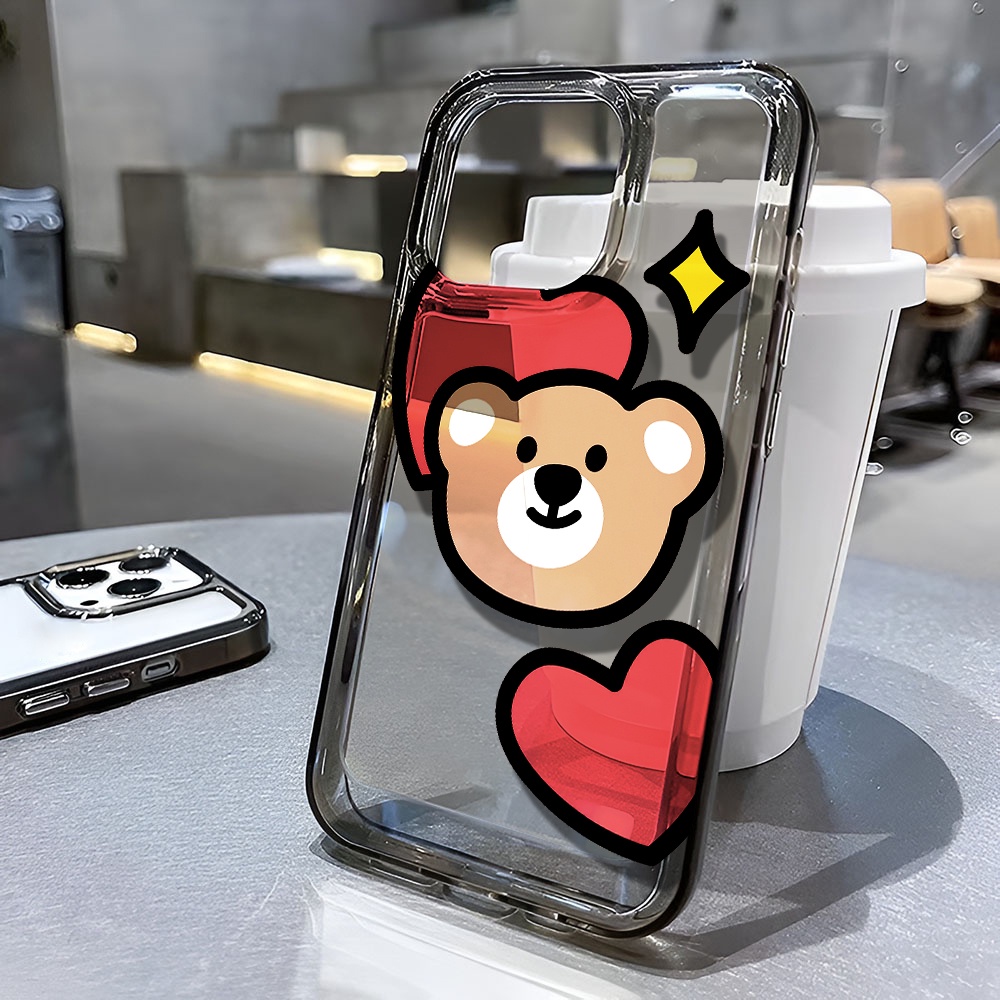 Ốp Điện Thoại Trong Suốt Chống Sốc In Hình Gấu Hoạt Hình Cho iphone 14 pro max 11 13 12 7 8 Plus X XR XSMax