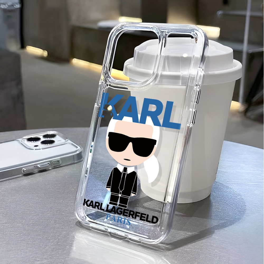 Ốp Điện Thoại Trong Suốt Chống Sốc In Hình Vũ Trụ KARL Lagerfeld Cho iphone 14 pro max 11 13 12 7 8 Plus X XR XSMax