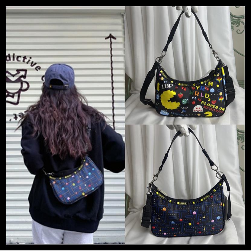Túi Đeo Chéo Họa Tiết PAC-MAN Hoạt Hình Thời Trang Dành Cho Nữ 3752