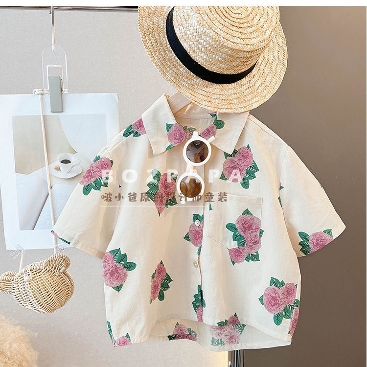 ✨Hàng Có Sẵn!✨ Áo Sơ Mi Tay Ngắn Phong Cách Thời Trang Mới 2023 Cho Chị Em Gái
