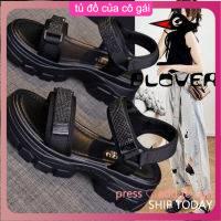 Giày Sandal Thể Thao Đế Xuồng Mềm Dày Quai Đính Đá Thời Trang Đi Biển 2023 Cho Nữ