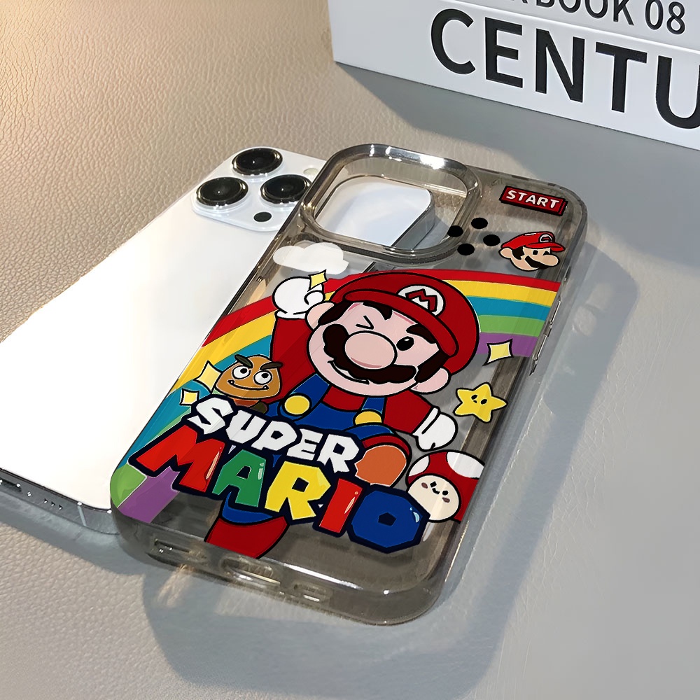 Ốp Điện Thoại Trong Suốt Chống Sốc In Hình Mario Cho iphone 14 pro max 11 13 12 7 8 Plus X XR XSMax