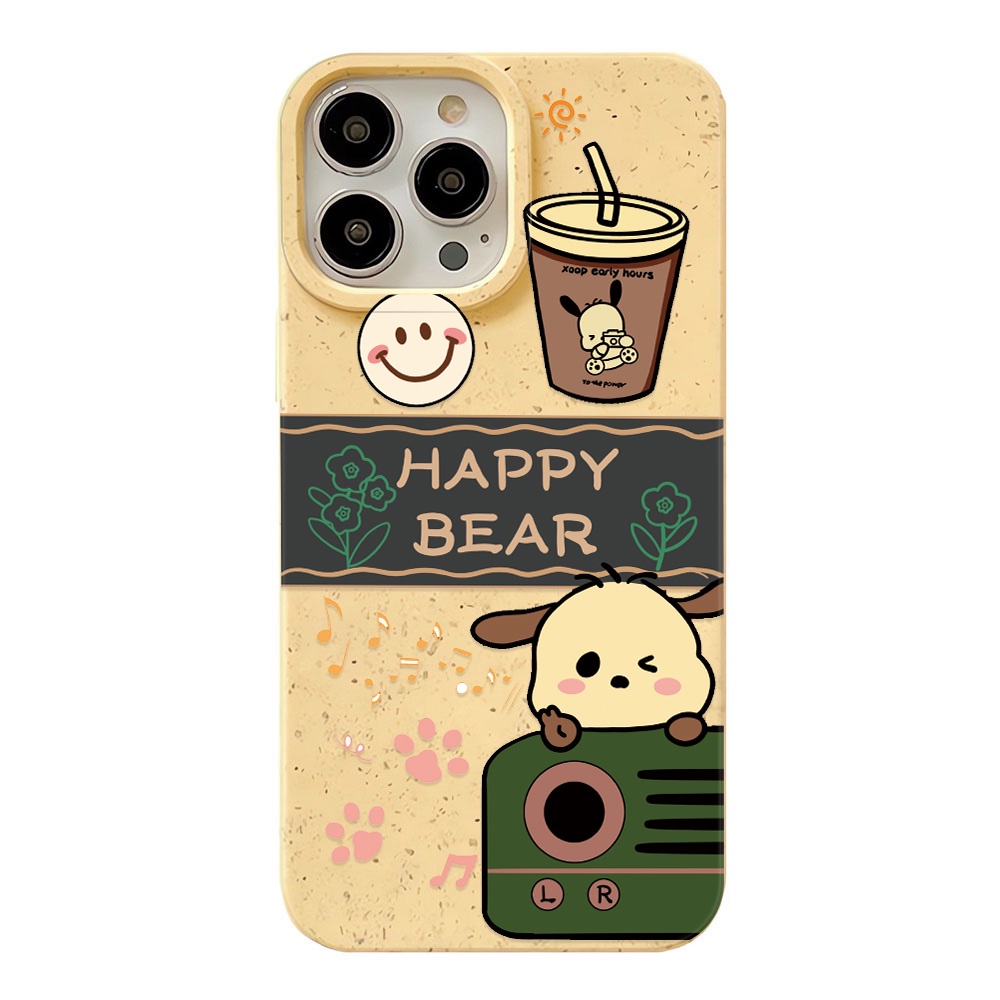 Ốp Điện Thoại Chống Sốc Hình Chú Chó Máy Ảnh Màu Trắng Cho iphone 14 pro max 11 13 12 7 8 Plus X XR XSMax