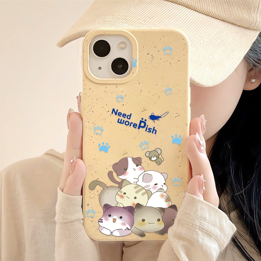 Ốp Điện Thoại Chống Sốc In Hình Mèo Hoạt Hình Dễ Thương Cho iphone 14 pro max 11 13 12 7 8 Plus X XR XSMax