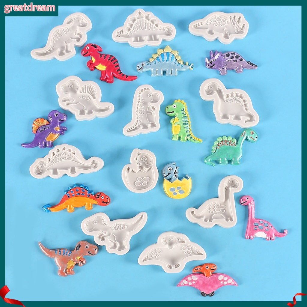{GD} Khuôn Silicone Làm Bánh Quy Hình Khủng Long Độc Đáo