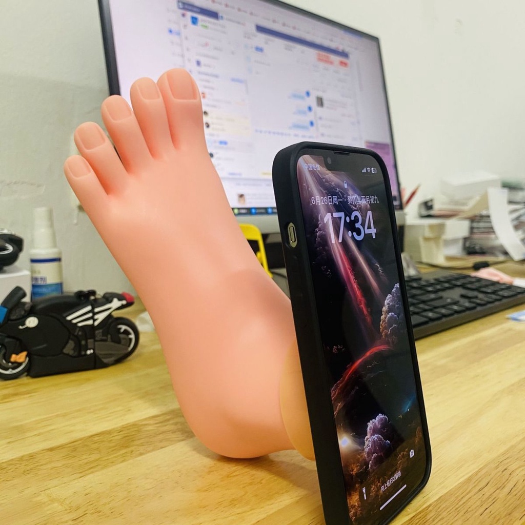 Ốp Điện Thoại Hình Bàn Chân To Dễ Thương Cho iPhone14promax 13 12 / 11p