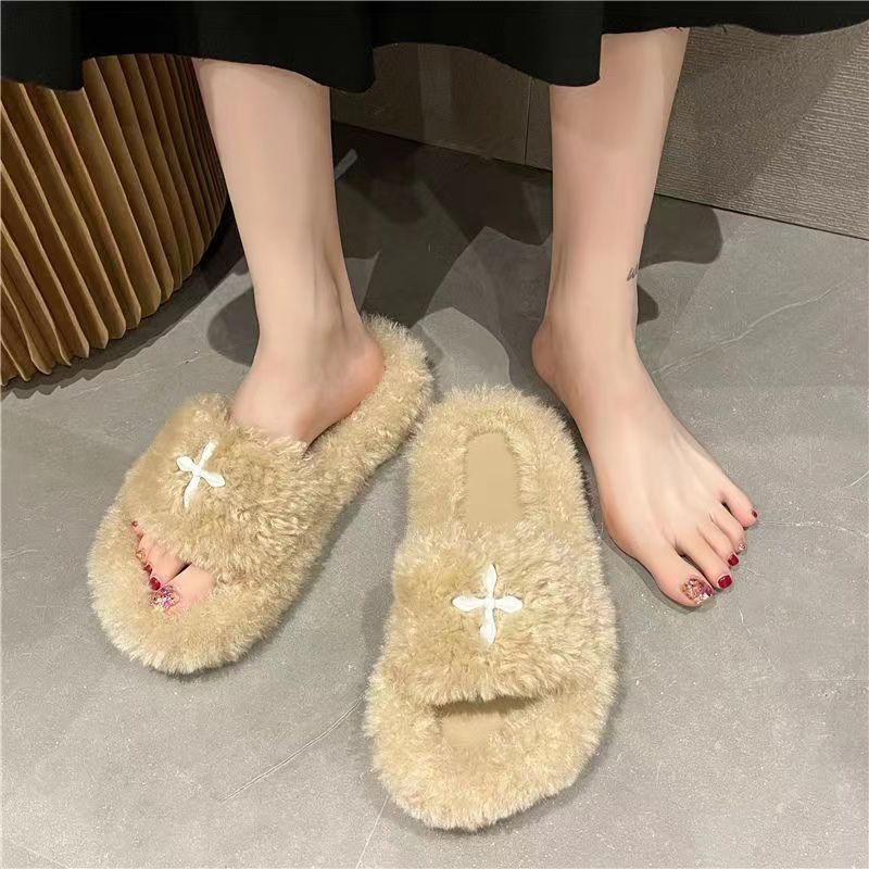 Dép Lông Xù Xinh Xắn Ấm Áp Cho Nữ Mùa Thu Đông 2023