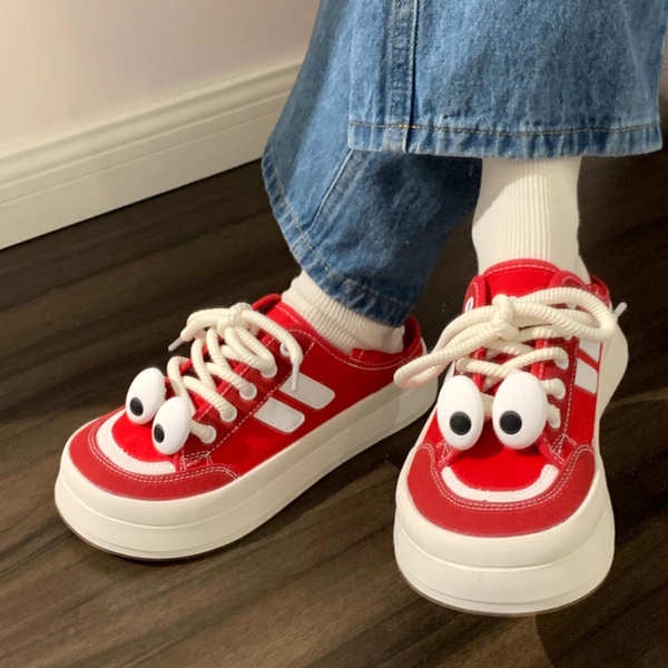 Giày thể thao thông thường dễ phối thoáng khí đế dày đầu to xấu xí giày sneaker nữ