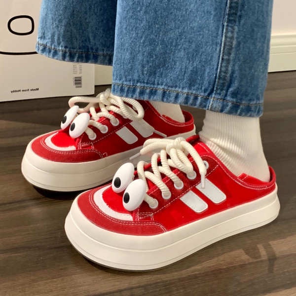 Giày thể thao thông thường dễ phối thoáng khí đế dày đầu to xấu xí giày sneaker nữ