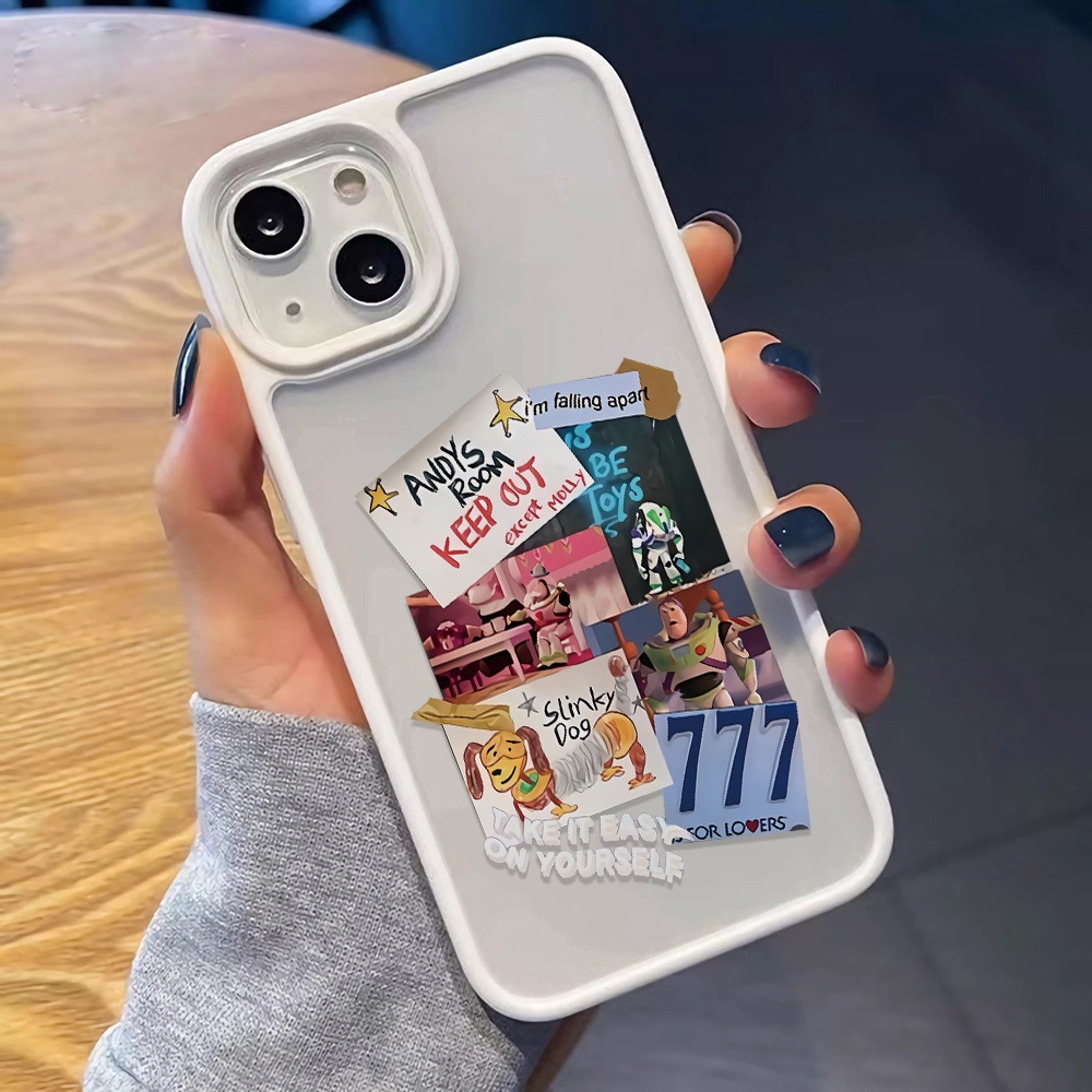 Ốp Điện Thoại Acrylic Cứng Trong Suốt In Hoạt Hình Toy Story Cho iphone 14promax 11 13 12 7Plus 8 X XS Max