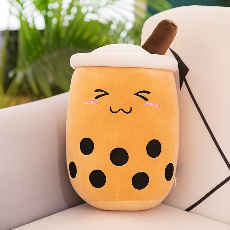 Gối Ôm Nhồi Bông Hình Ly Trà Sữa Dễ Thương Cho Bé