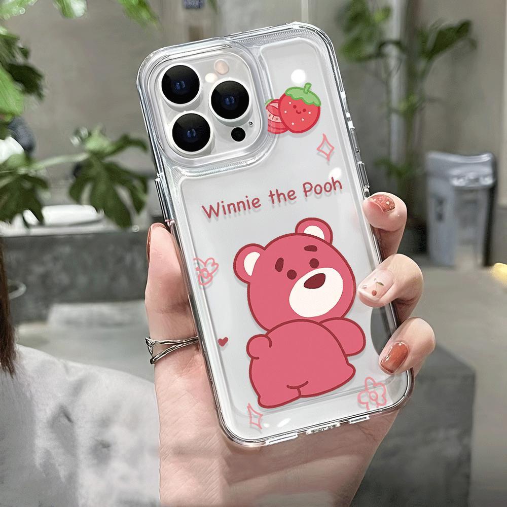 Ốp Điện Thoại Trong Suốt Họa Tiết Winnie the Pooh Chống Sốc Cho iphone 14 pro max 11 13 12 7Plus 7 8 Plus X XR XSMax
