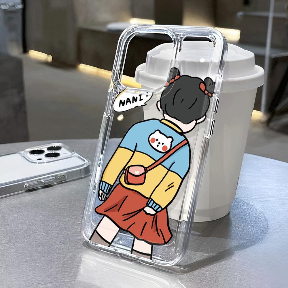 Ốp Điện Thoại Trong Suốt Chống Sốc In Hình Bé Trai Bé Gái Cho iphone 14 pro max 11 13 12 7Plus 7 8 Plus X XR XSMax